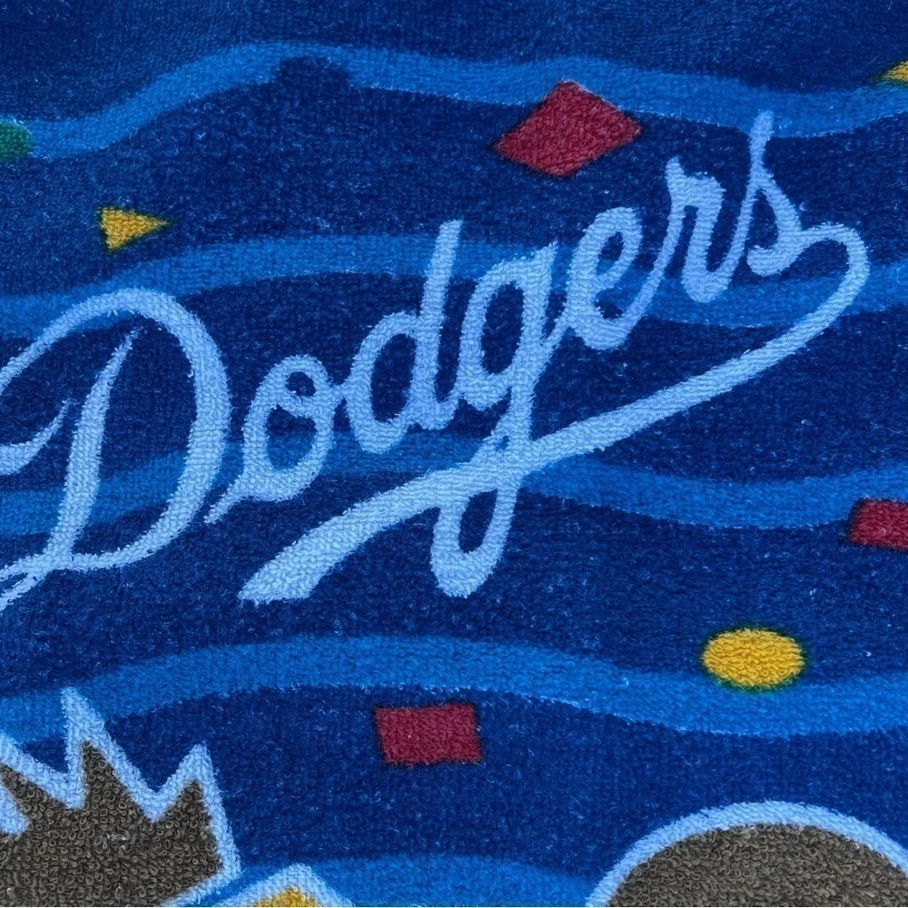 Vintage Los Angeles Dodgers LA MLB Promotional Beach Towel Viva Los Dodgers